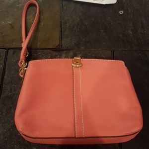 Pink coach wristlet